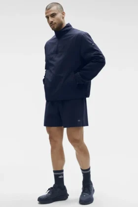 Leichter Takeaway-Track-Pullover – Navy