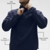 Leichter Takeaway-Track-Pullover – Navy