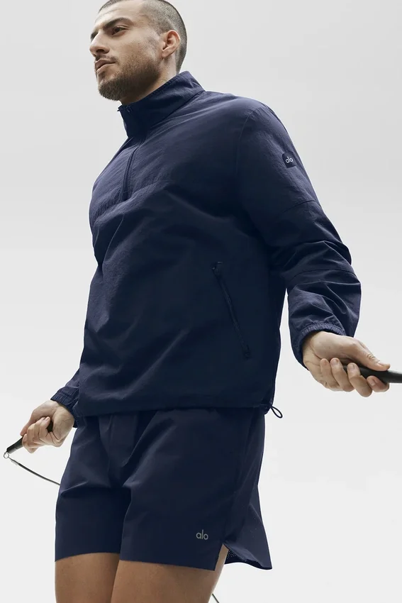 Leichter Takeaway-Track-Pullover – Navy