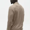 Leinen-Jersey-Hemd „Coastal“ mit Langarmshirts und Knopfleiste – Gravel