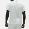 Leinen-Jersey-Polohemd „Coastal“ mit Kurzarmshirts – Weiß