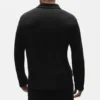 Leinen-Jersey-Pullover „Coastal“ mit Langarmshirts – Schwarz