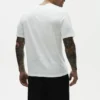 Leinen-Jersey-T-Shirt „Coastal“ mit Kurzarmshirts – Weiß