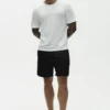 Leinen-Jersey-T-Shirt „Coastal“ mit Kurzarmshirts – Weiß
