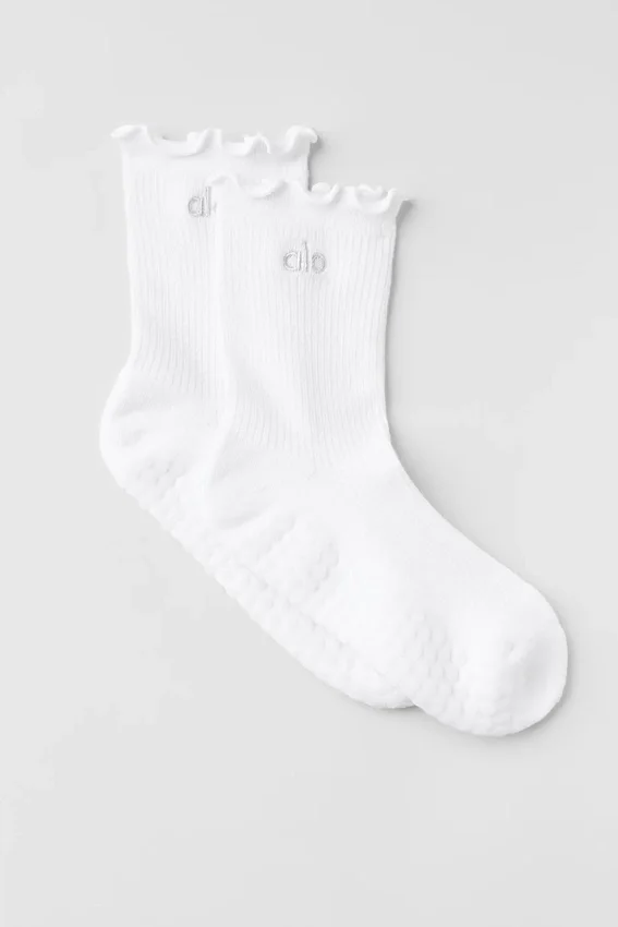 Lettuce Edge Grip Socken – Weiß