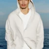 Linen Days Hoodie mit Knopfleiste – Bone