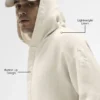 Linen Days Hoodie mit Knopfleiste – Bone