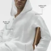 Linen Days Hoodie mit Knopfleiste – Weiß