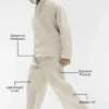 Linen Days Hose mit geradem Bein – Bone