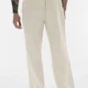 Linen Days Hose mit geradem Bein – Bone