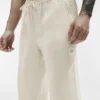 Linen Days Hose mit geradem Bein – Bone