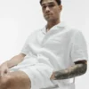 Linen Days Kurzarmshirt – Weiß