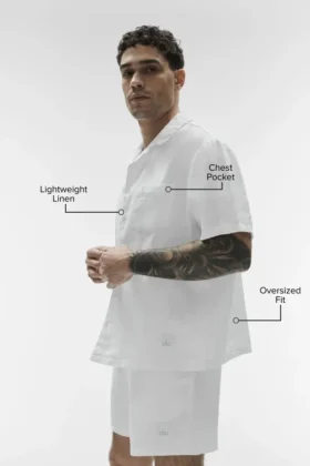 Linen Days Kurzarmshirt – Weiß