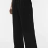 Linen Days Straight-Leg-Hose – Schwarz