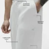 Linen Days Straight Leg Hose – Weiß