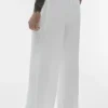 Linen Days Straight Leg Hose – Weiß