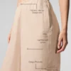 Linen Getaway Cargo-Hose mit weitem Bein – Macadamia