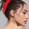 „Love Knots“ Haargummi mit Schleife – leuchtendes Rot