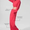 Luftige Hose mit weitem Bein (lang) – Candy Red