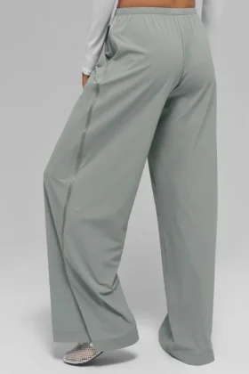 Luftige Hose mit weitem Bein (lang) – Lunar Grey