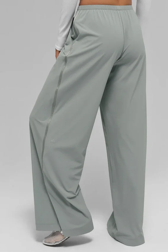 Luftige Hose mit weitem Bein (lang) – Lunar Grey