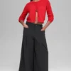 „Snuggle up“ Pullover, kurz geschnittene Strickjacke – Bright Red