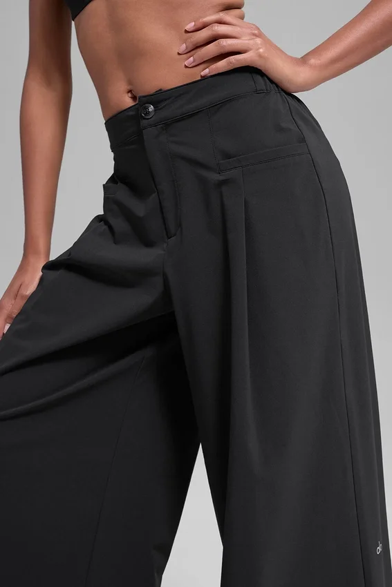 Main Act Hose mit weitem Bein – Schwarz