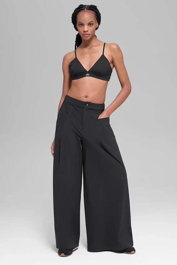 Main Act Hose mit weitem Bein – Schwarz