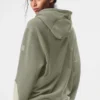 „Make Waves“-Hoodie – Kalkstein-Ton-in-Ton