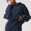 Make Waves Hoodie – Marineblau, Ton-in-Ton