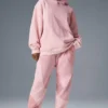 Make Waves Hoodie – Sonnenuntergangsrosa, Ton-in-Ton