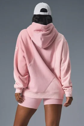 Make Waves Hoodie – Sonnenuntergangsrosa, Ton-in-Ton