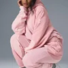 Make Waves Hoodie – Sonnenuntergangsrosa, Ton-in-Ton