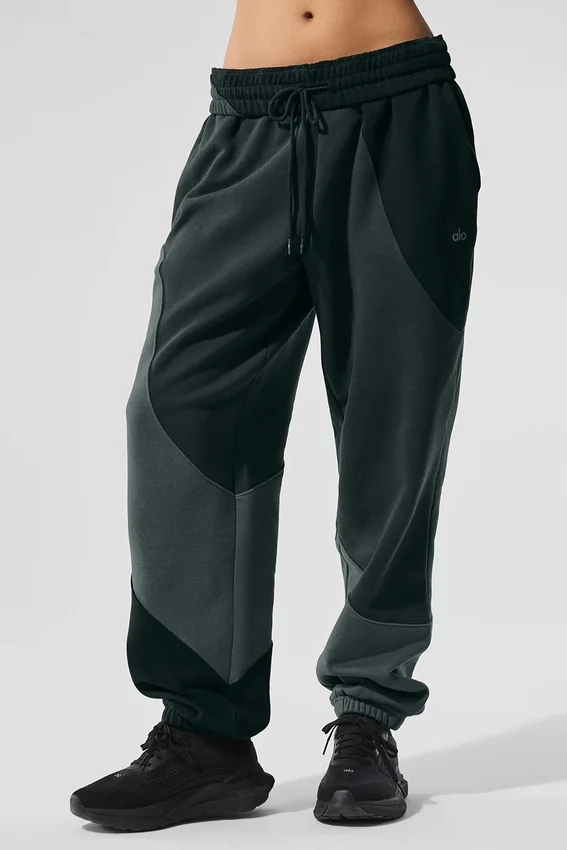 Make Waves Jogginghose – Anthrazitgrün, ton-in-ton
