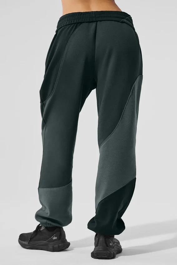 Make Waves Jogginghose – Anthrazitgrün, ton-in-ton