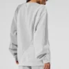 „Make Waves“-Pullover mit Rundhalsausschnitt – Athletic Heather Grey Tonal