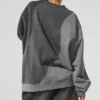 Make Waves Pullover mit Rundhalsausschnitt – Dunkelgrau meliert