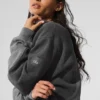 Make Waves Pullover mit Rundhalsausschnitt – Dunkelgrau meliert