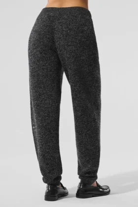 Marl Pullover Hose – Schwarz meliert