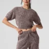 Marl-Pullover mit Kurzarmshirts – Mushroom Marl