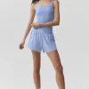 Geripptes Adore-Top – Helles Provence-Blau