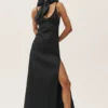 Maxikleid „Riviera“ aus Leinenmischung – Schwarz
