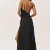 Maxikleid „Riviera“ aus Leinenmischung – Schwarz