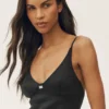 Maxikleid „Riviera“ aus Leinenmischung – Schwarz