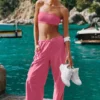 Megastar-Cargo-Hose mit niedriger Leibhöhe – Paradise Pink
