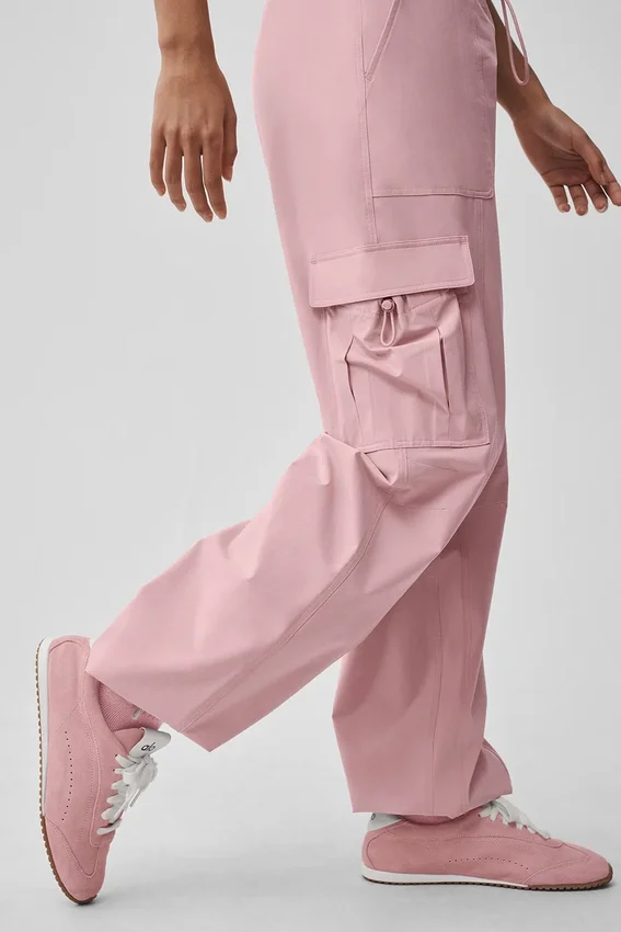 Megastar-Cargo-Hose mit niedriger Leibhöhe – Vintage Pink
