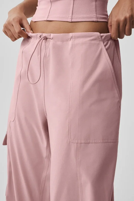 Megastar-Cargo-Hose mit niedriger Leibhöhe – Vintage Pink