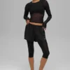 Mesh Front Runner 2-in-1-Shorts – Schwarz