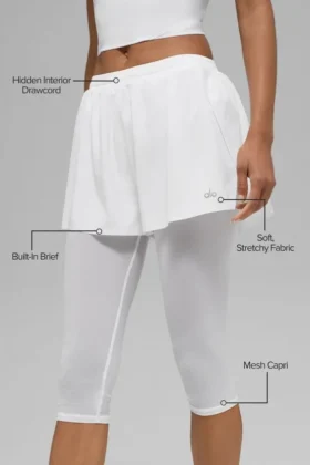 Mesh Front Runner 2-in-1-Shorts – Weiß