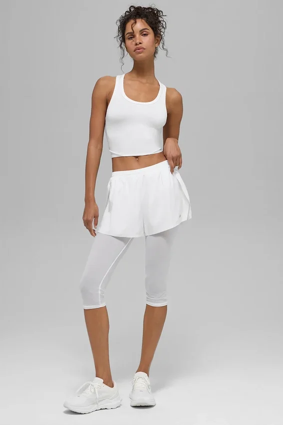 Mesh Front Runner 2-in-1-Shorts – Weiß